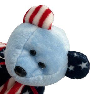 Ty Beanie Baby Spangle Bear MINT CONDITION 1999 w/ PE pellets & 3 errors